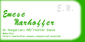 emese marhoffer business card